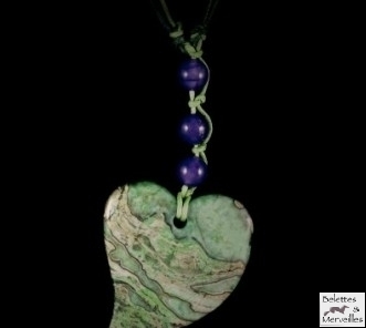 Pendentif d'agate peau-de-tigre -V